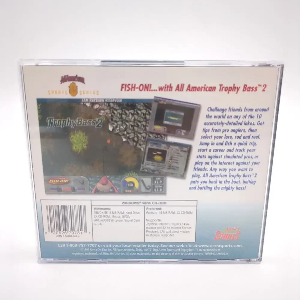 Trophy Bass 2 All-American Sports Series PC Video Game Fishing Multiplayer